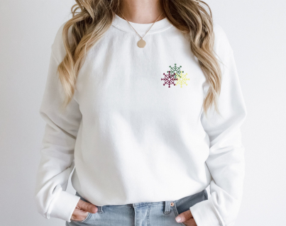 Snowflake Sweatshirt Glitter Christmas Shirt Womens2